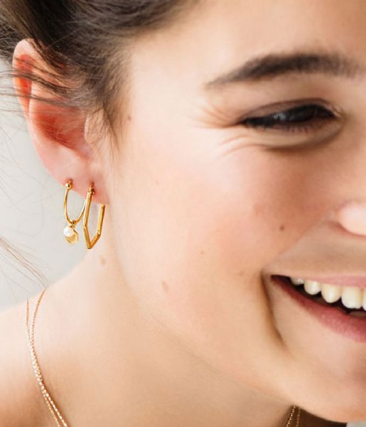 CLUSE  Essentiele Hexagonal Hoop Earrings gold color (CLJ51004)